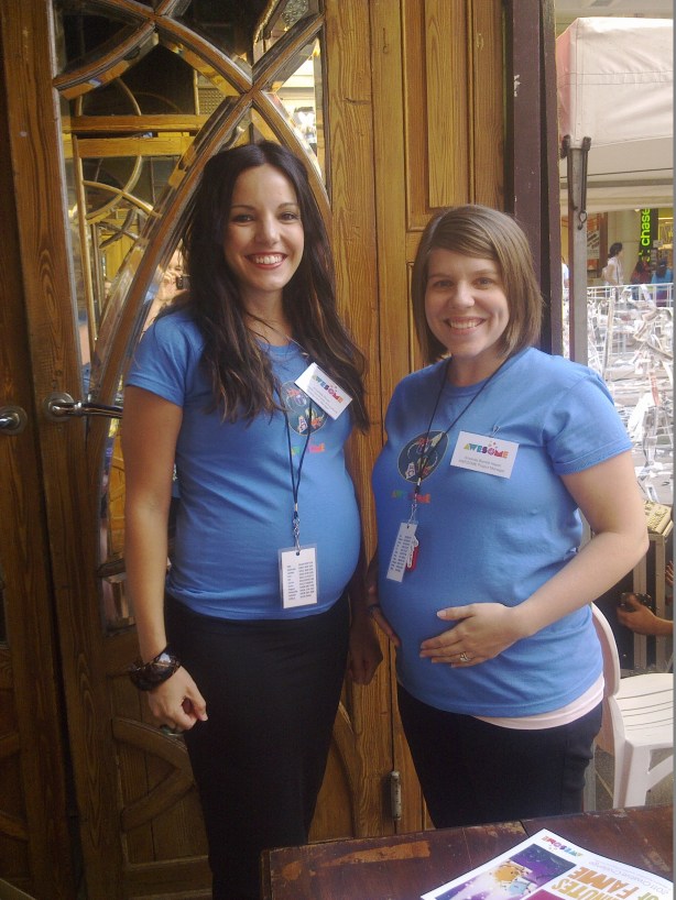 AWESOME Festival 2011 - Amanda & Amanda both circa 6 months pregnant